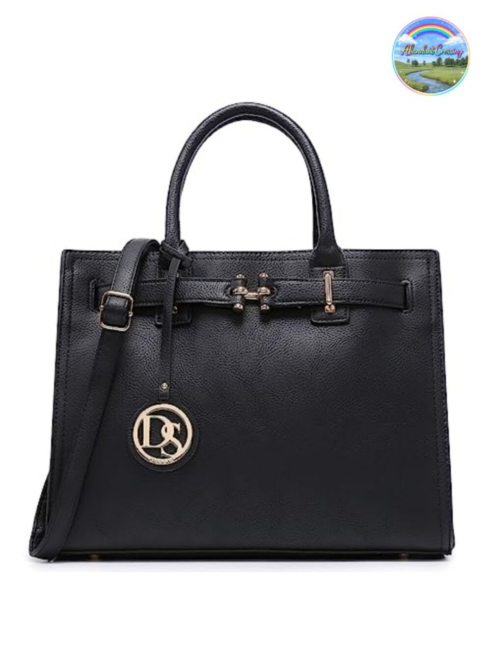 Structured Satchel Purse Vegan Leather Work Handbag Tote Shoulder Bag